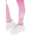 Pink-White - Side - Hype Girls Speckle Fade Leggings