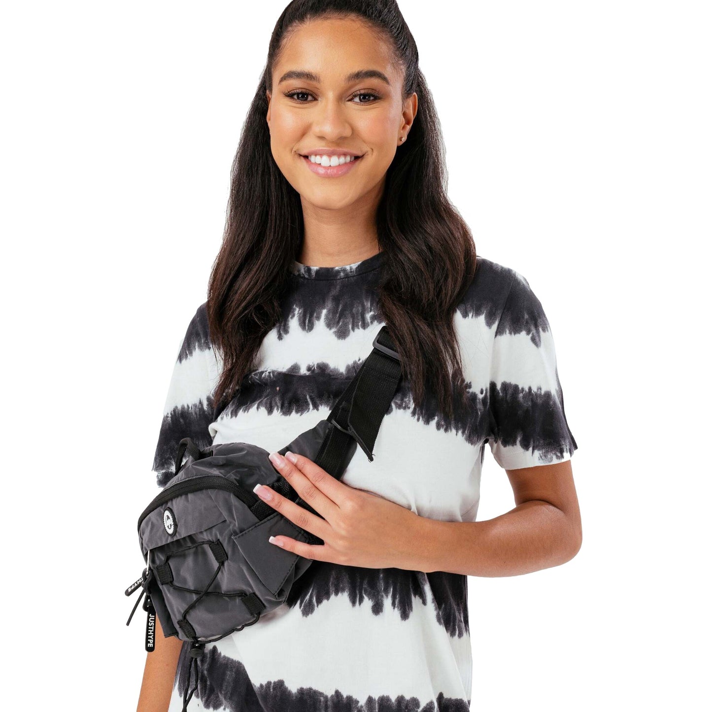 Cream-Black - Lifestyle - Hype Womens-Ladies Tie Dye T-Shirt Dress