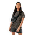 Brown-Chocolate Brown - Front - Hype Womens-Ladies Leopard Print T-Shirt