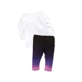 Pink-Purple-White - Back - Hype Baby Girls Ombre T-Shirt And Leggings Set