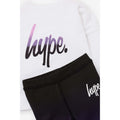 Pink-Purple-White - Side - Hype Baby Girls Ombre T-Shirt And Leggings Set