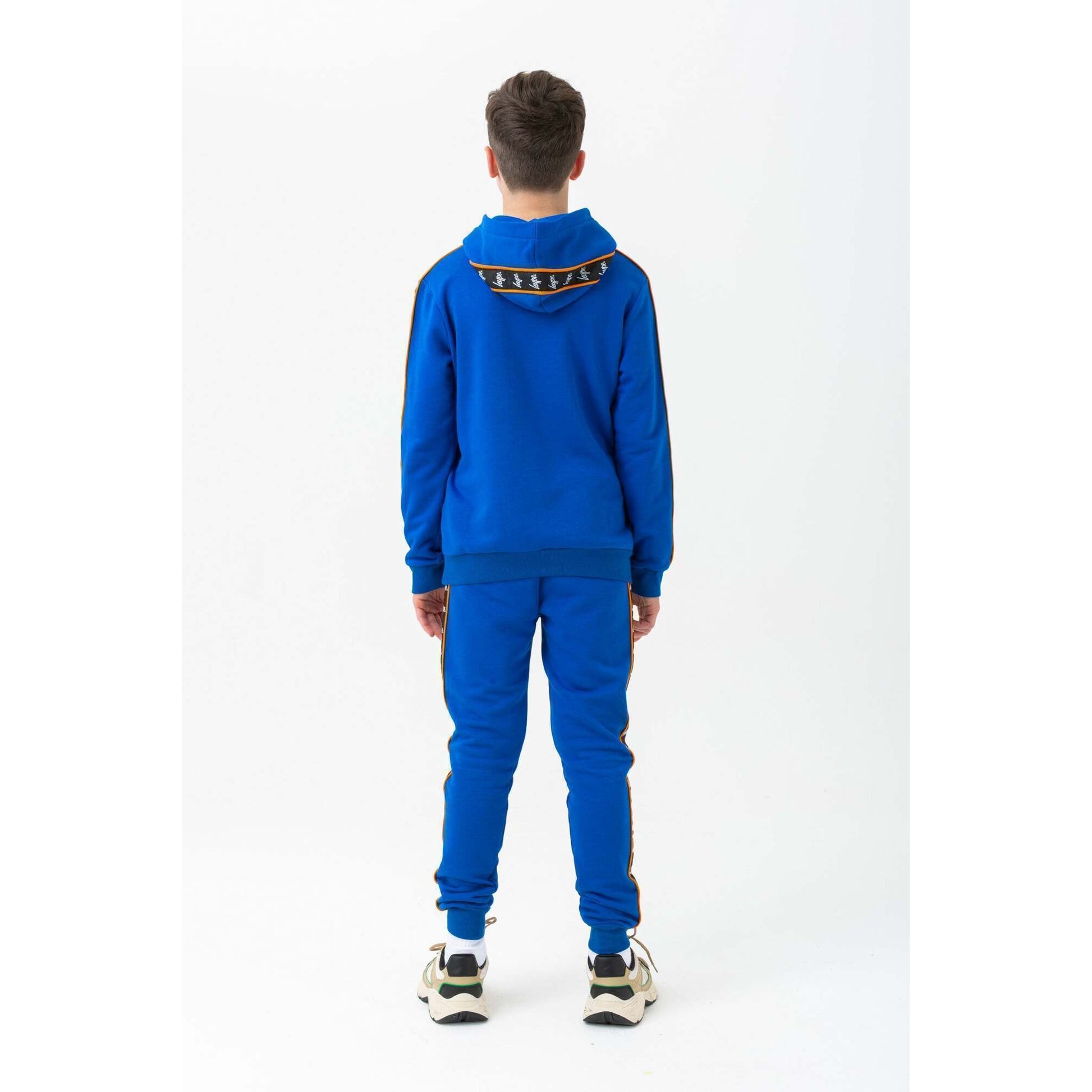 Blue-Orange-Black - Side - Hype Boys Diversion Script Jogging Bottoms