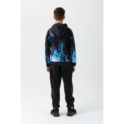 Blue-Black-White - Side - Hype Boys Fire Hoodie