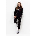 Black - Back - Hype Girls Flower Patch Script Jogging Bottoms