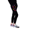 Black - Front - Hype Girls Flower Patch Script Jogging Bottoms