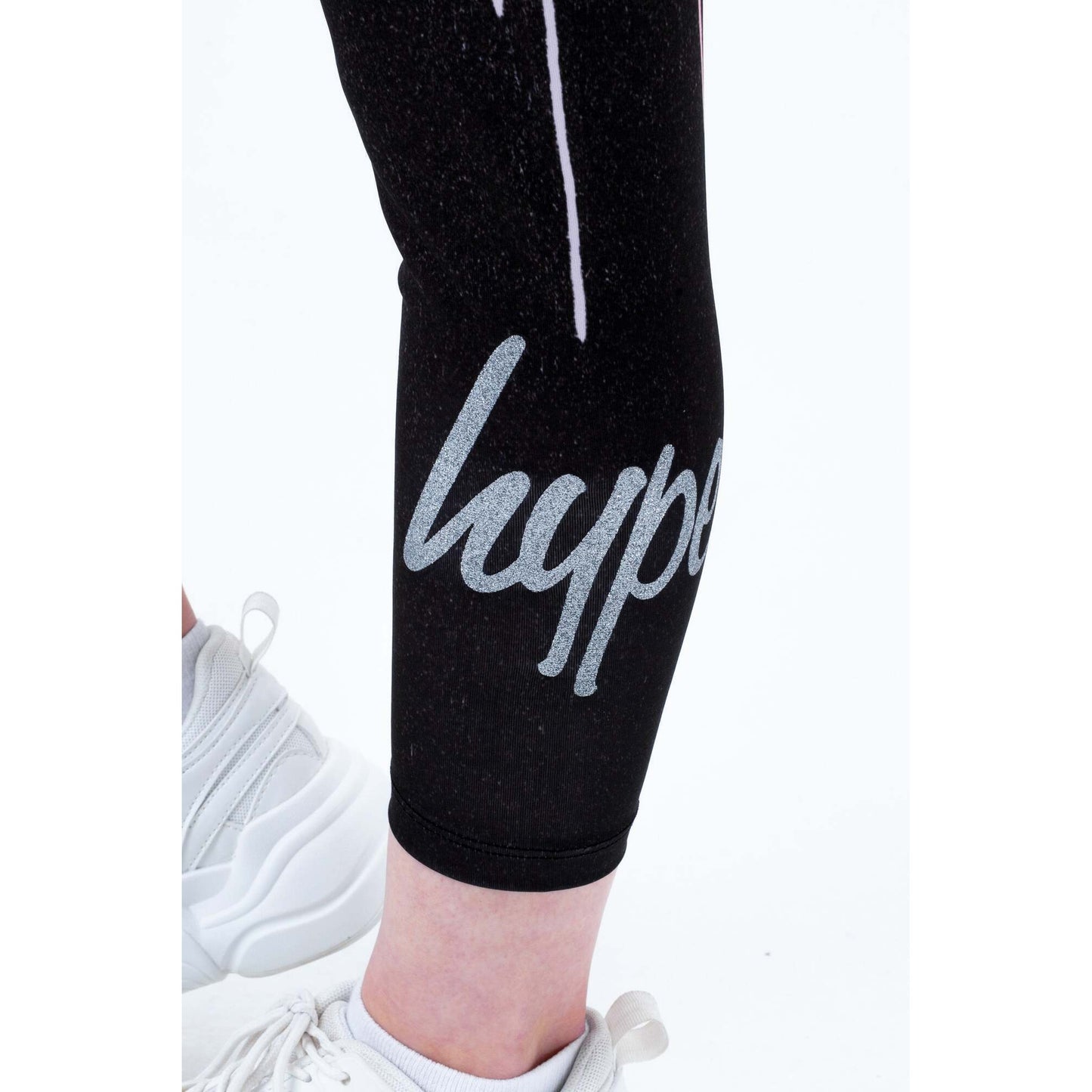 Pink-Black - Side - Hype Girls Drips Leggings