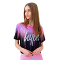 Pink-Black-Silver - Back - Hype Girls Drips Crop T-Shirt