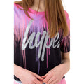 Pink-Black-Silver - Lifestyle - Hype Girls Drips Crop T-Shirt
