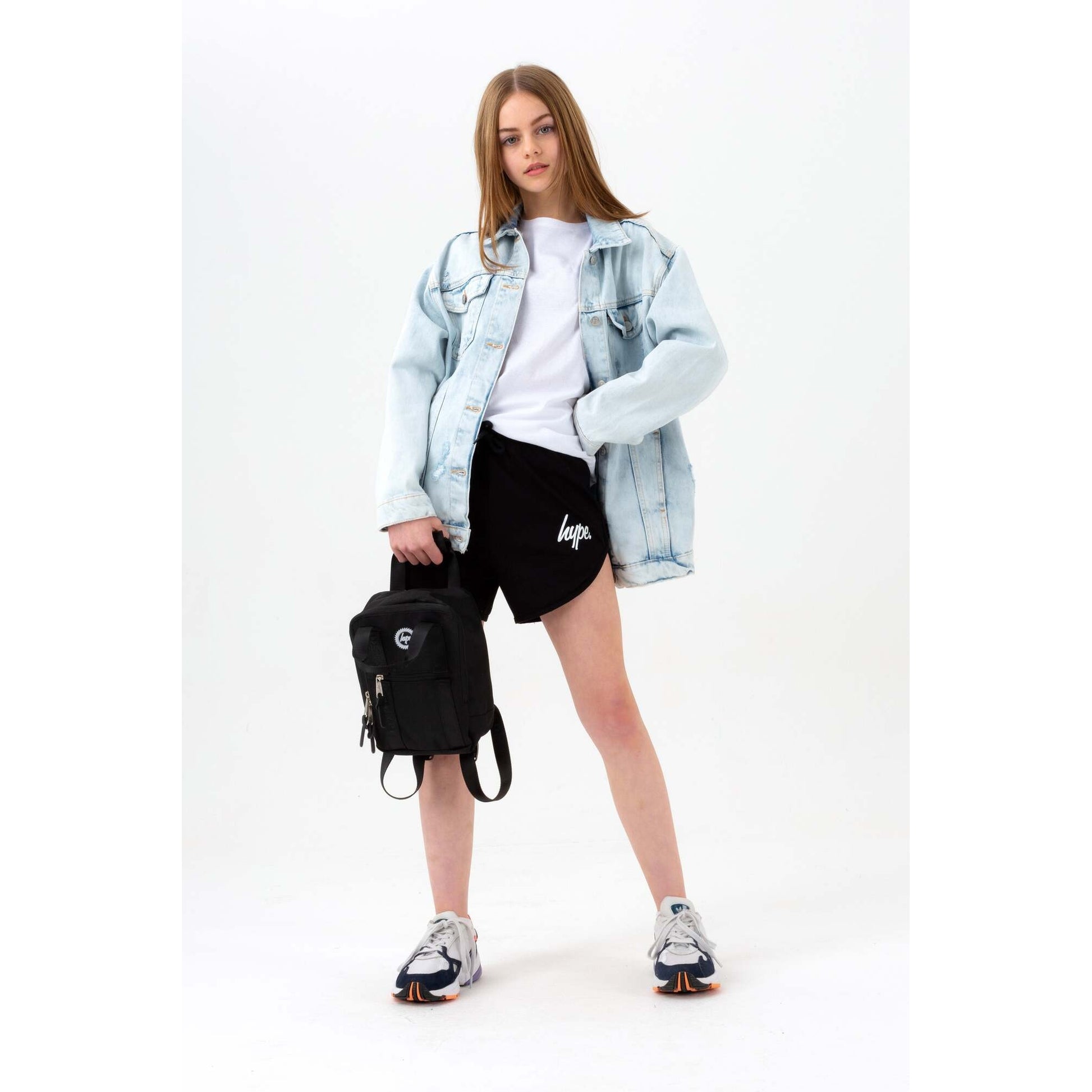 Black - Back - Hype Girls Script Running Shorts