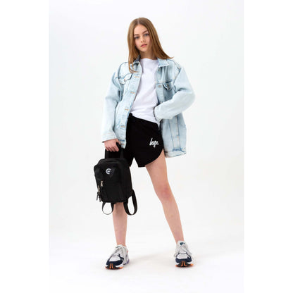 Black - Back - Hype Girls Script Running Shorts