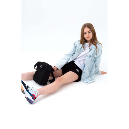 Black - Lifestyle - Hype Girls Script Running Shorts
