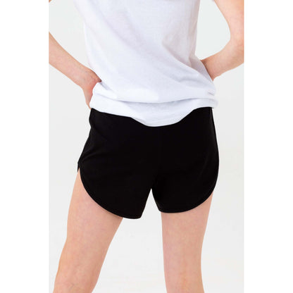 Black - Pack Shot - Hype Girls Script Running Shorts