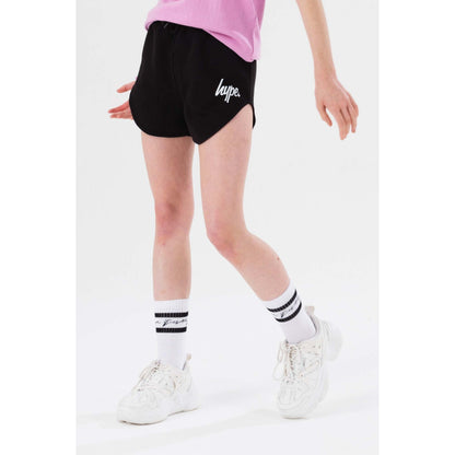 Black - Close up - Hype Girls Script Running Shorts