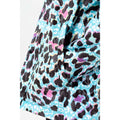 Blue-Black-Pink - Close up - Hype Girls Leopard Print Raincoat