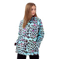 Blue-Black-Pink - Front - Hype Girls Leopard Print Raincoat