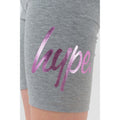 Grey-Pink - Lifestyle - Hype Girls Princess Script Cycling Shorts
