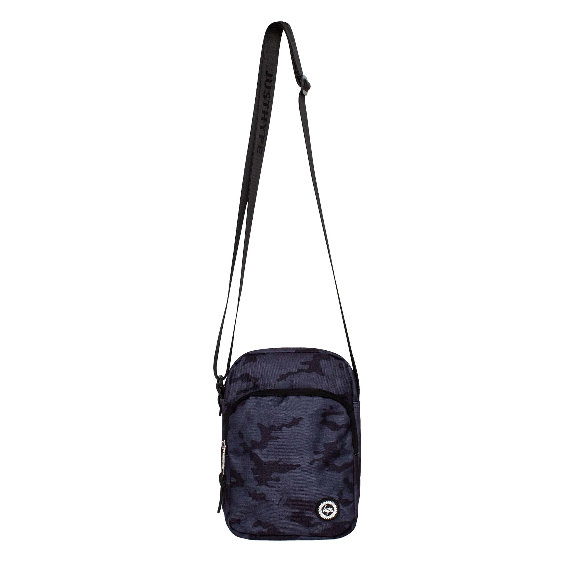 Black-Blue - Front - Hype Roadman Camo Shoulder Bag