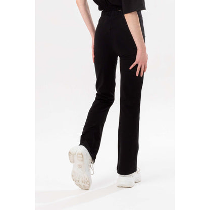 Black - Back - Hype Girls Script Flared Trousers
