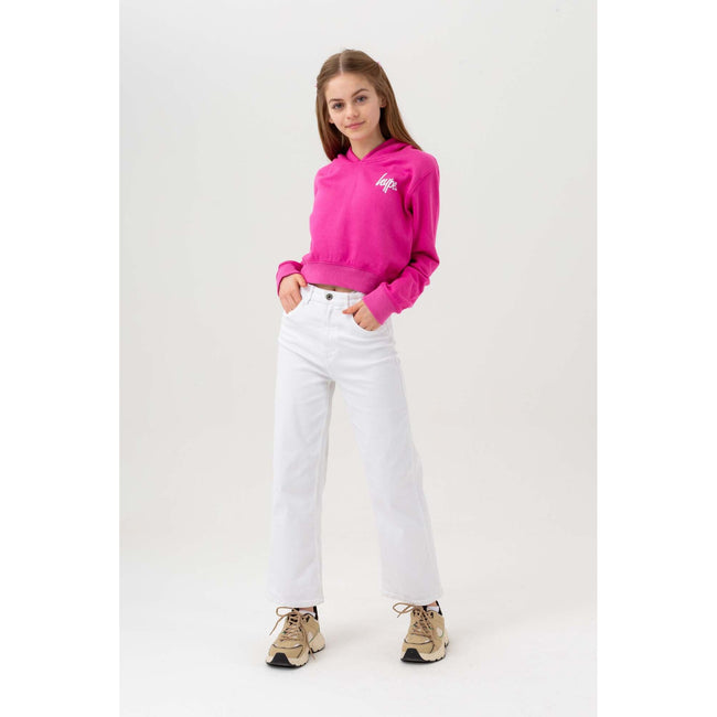 Berry-Navy - Back - Hype Girls Script Crop Hoodie (Pack of 2)