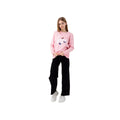 Pink-White - Front - Hype Girls Butterfly Sweatshirt