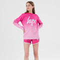 Pink-White - Back - Hype Girls Speckle Fade Sweatshirt