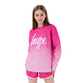 Pink-White - Front - Hype Girls Speckle Fade Sweatshirt