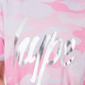 Pink-Silver - Lifestyle - Hype Girls Camo Crop Top