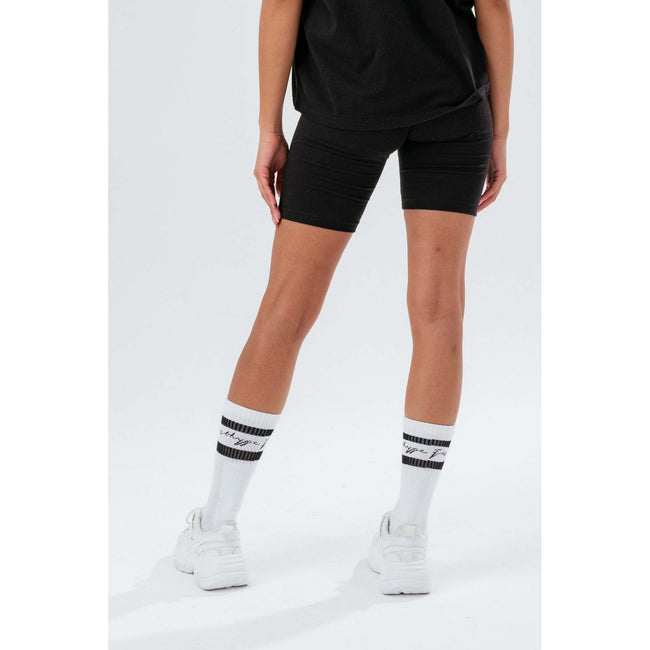 Black - Close up - Hype Womens-Ladies Scribble Boxy T-Shirt & Shorts Set