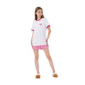 White-Pink - Front - Hype Girls Rainbow Leopard Print Short Pyjama Set