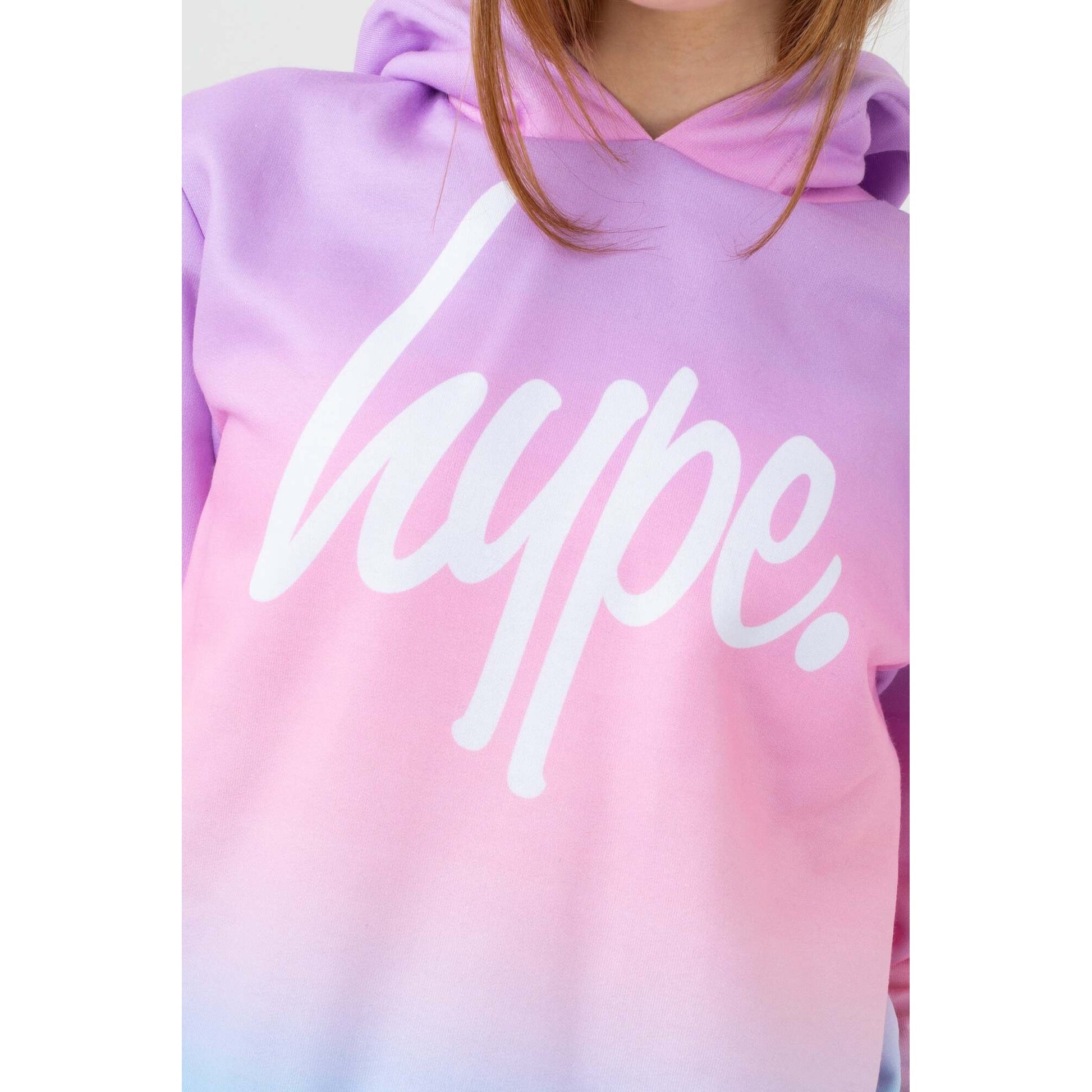 Purple-White-Blue - Lifestyle - Hype Girls Mykonos Fade Hoodie