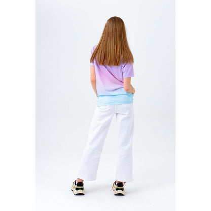 Purple-White-Blue - Pack Shot - Hype Girls Mykonos Fade T-Shirt