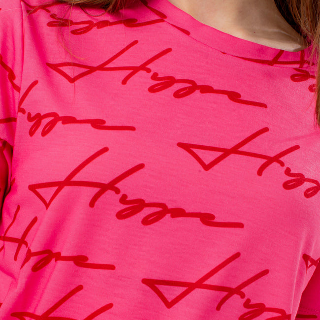 Pink - Pack Shot - Hype Girls Track Scribble T-Shirt