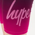 Berry-Black-White - Side - Hype Girls Fade Script Cycling Shorts