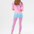 Pink-Purple-Blue - Side - Hype Girls Mykonos Fade T-Shirt & Jogging Bottoms Set