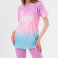 Pink-Purple-Blue - Lifestyle - Hype Girls Mykonos Fade T-Shirt & Jogging Bottoms Set