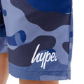 Blue - Side - Hype Boys Camouflage Swim Shorts