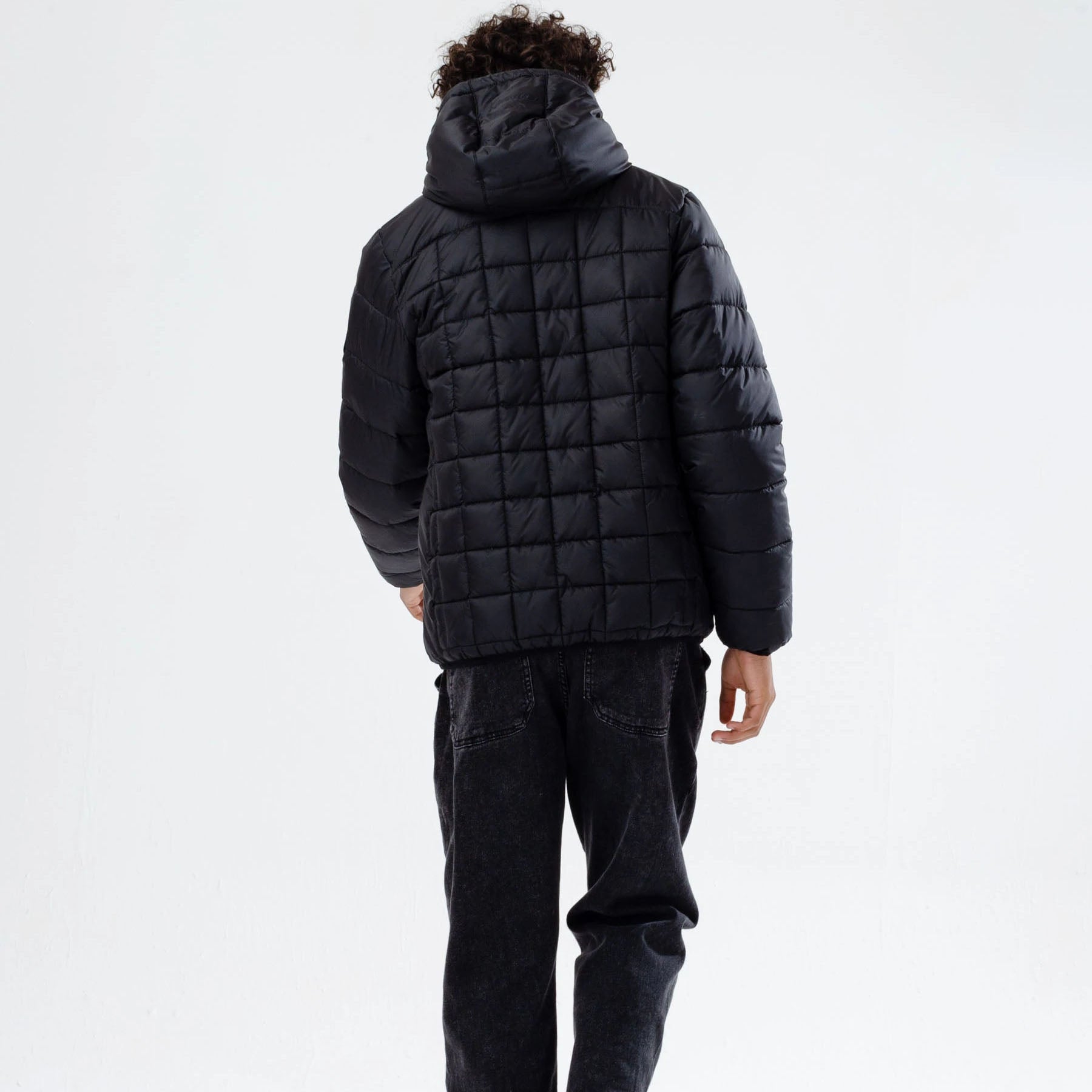 Black - Lifestyle - Hype Childrens-Kids Baffled Jacket