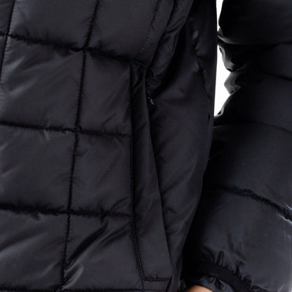 Black - Close up - Hype Childrens-Kids Baffled Jacket
