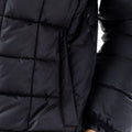 Black - Close up - Hype Childrens-Kids Baffled Jacket