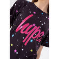Black-Pink - Lifestyle - Hype Girls Multi Star Glitter T-Shirt