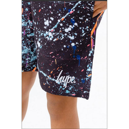 Blue - Side - Hype Boys Splattered Swim Shorts