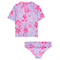 Lilac-Pink-White - Back - Hype Girls Floral Script Tankini Set