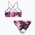 Black-Pink - Back - Hype Womens-Ladies Tropical Bikini