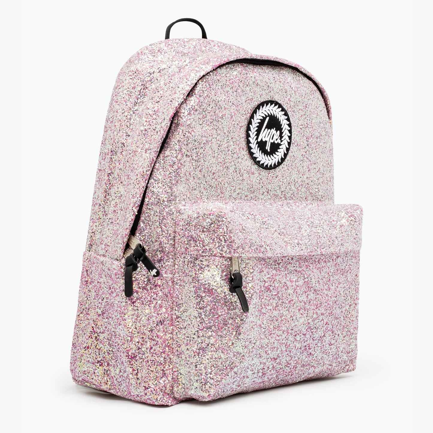 Grey-Pink - Side - Hype Iridescent Sequin Backpack