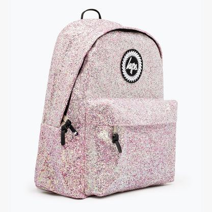 Grey-Pink - Side - Hype Iridescent Sequin Backpack