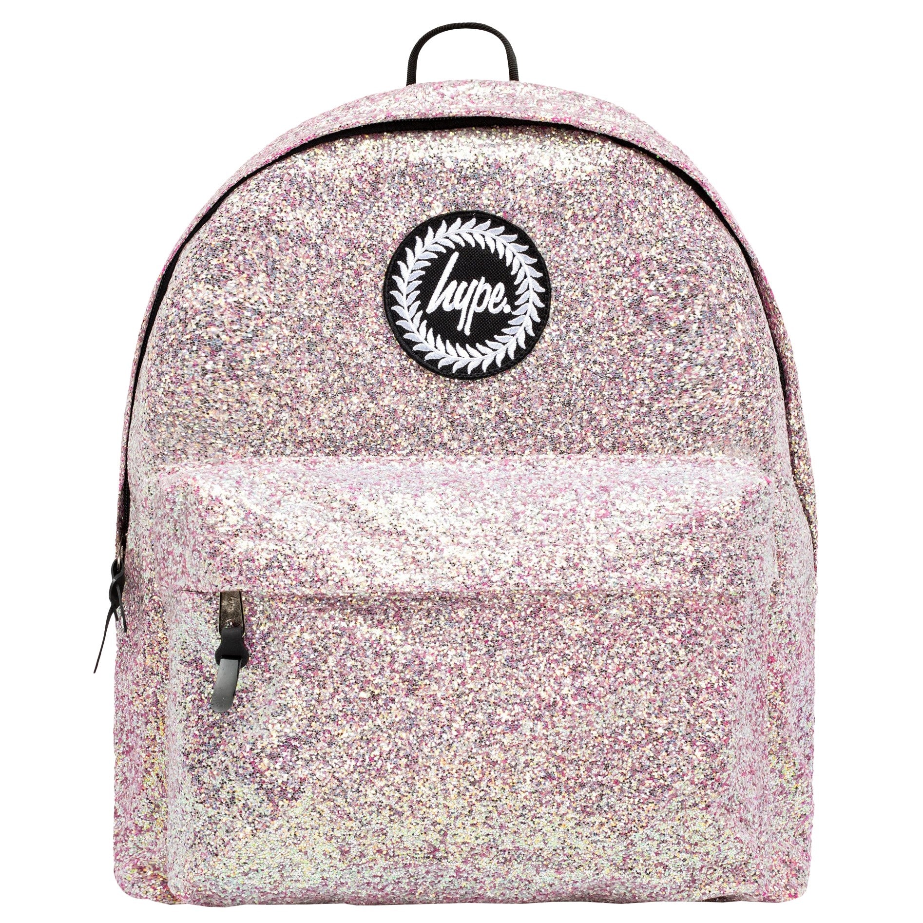 Grey-Pink - Front - Hype Iridescent Sequin Backpack