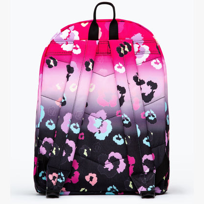 Pink-Black - Back - Hype Gradient Leopard Print Backpack
