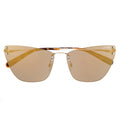 Gold-Brown - Back - Hype Womens-Ladies Feline Tortoise Shell Sunglasses