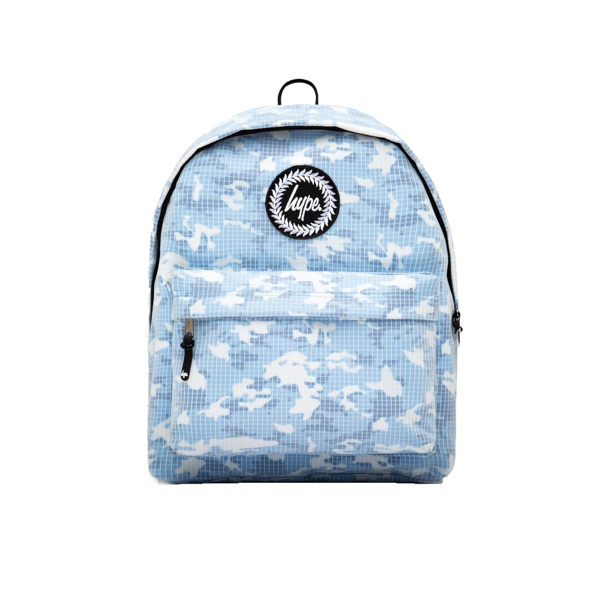 Pale Blue-White - Front - Hype Camo Grid Tonal Backpack