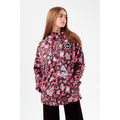 Black-Pink - Back - Hype Girls Leopard Print Raincoat